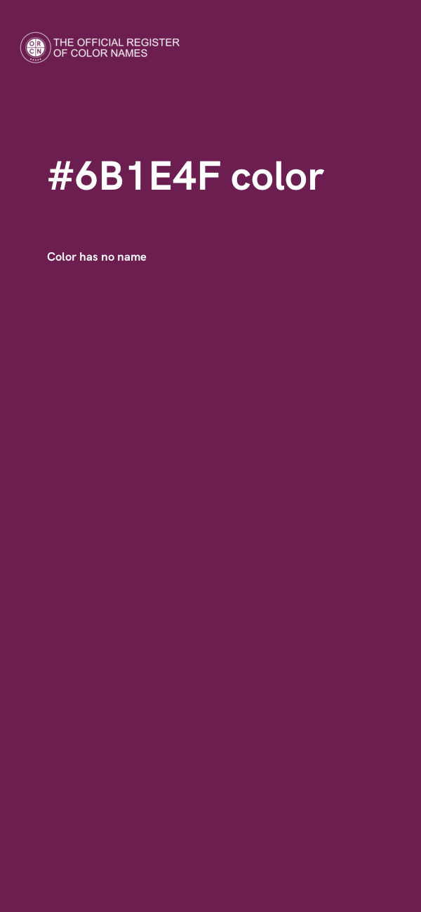 #6B1E4F color image