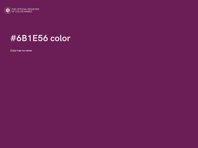 #6B1E56 color image