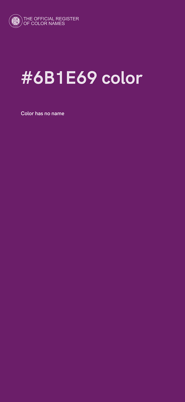 #6B1E69 color image