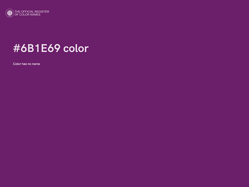 #6B1E69 color image