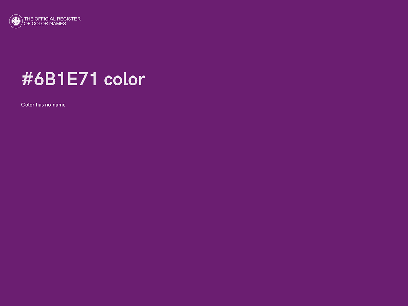 #6B1E71 color image