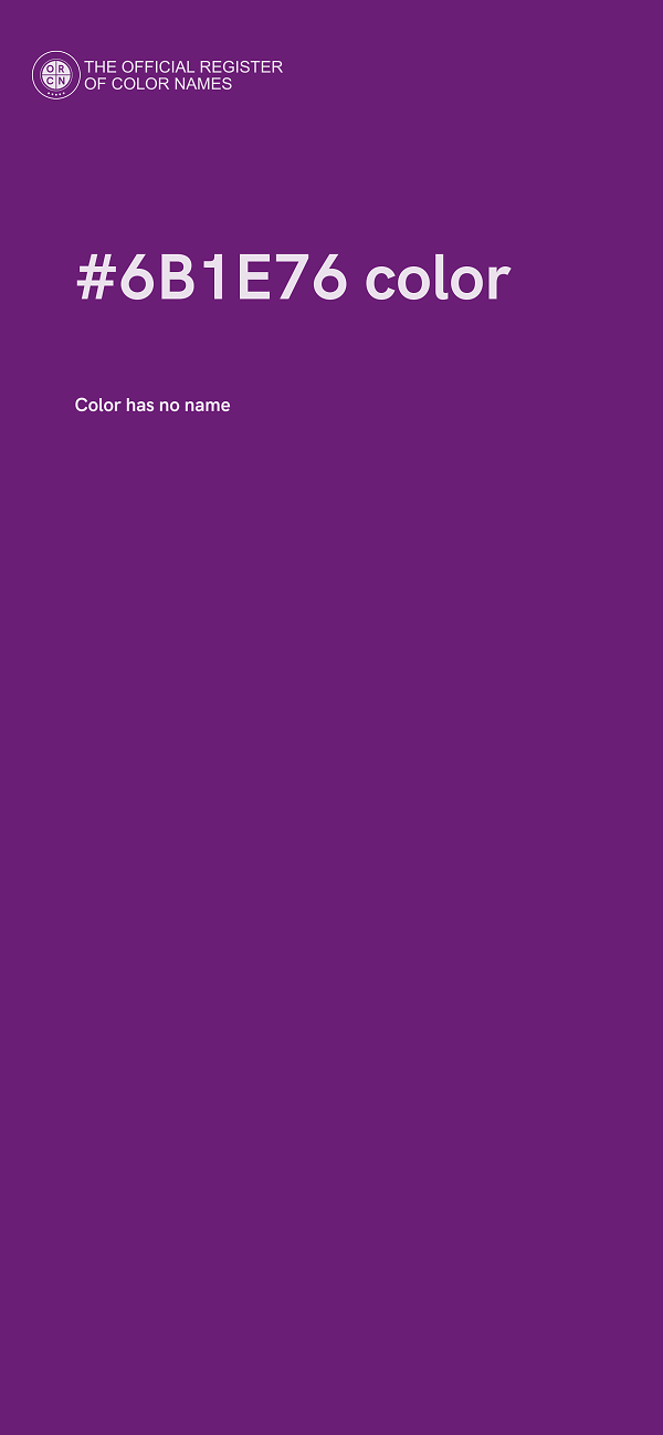 #6B1E76 color image