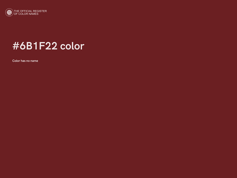 #6B1F22 color image