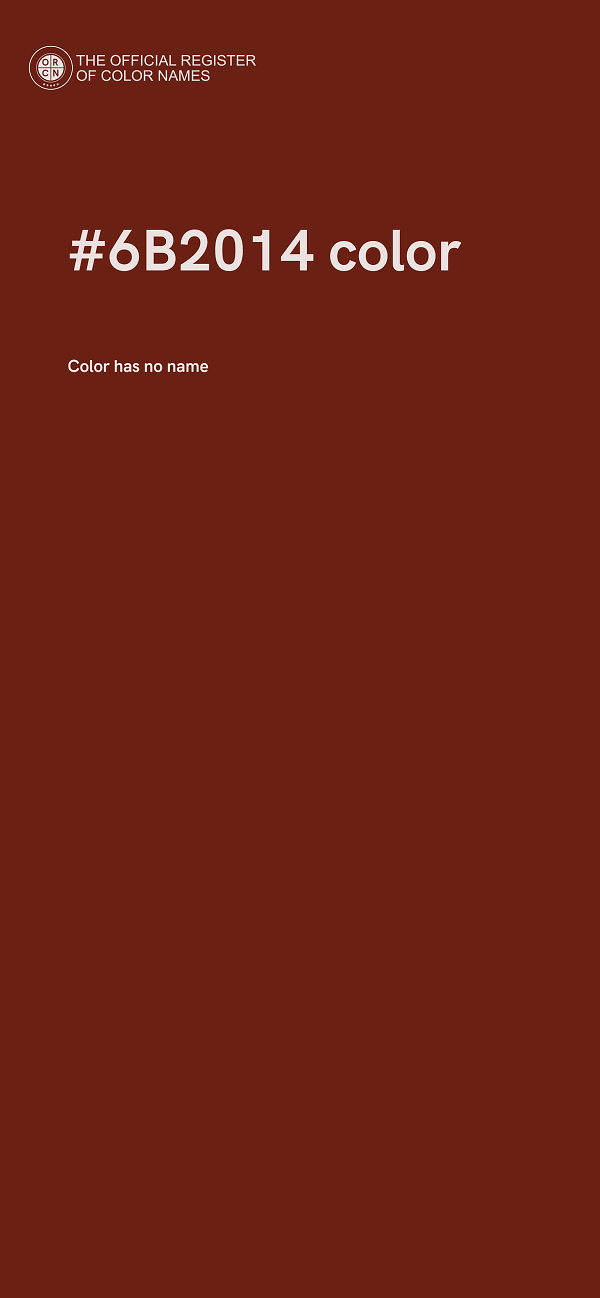 #6B2014 color image
