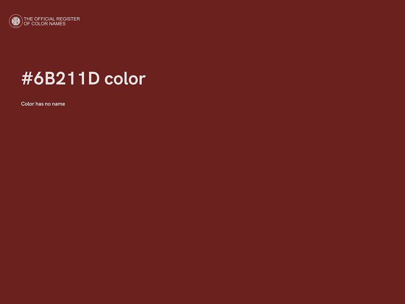 #6B211D color image