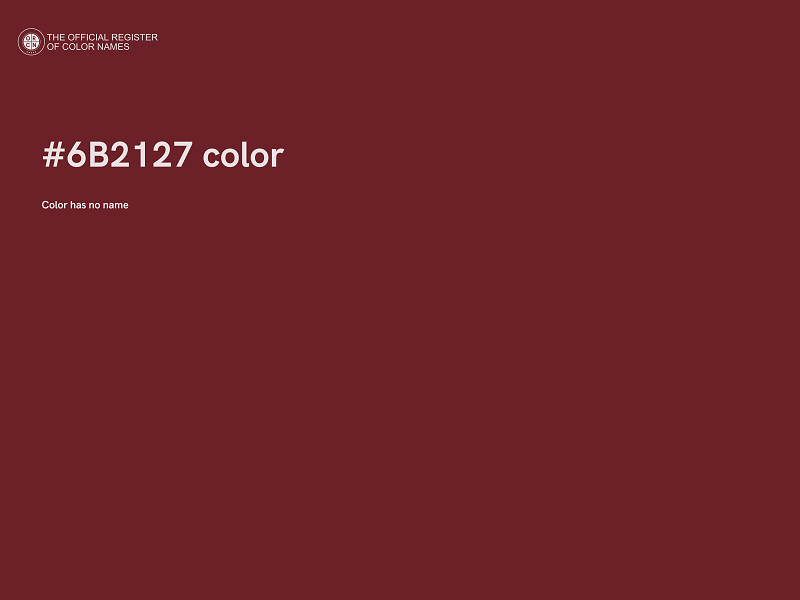 #6B2127 color image