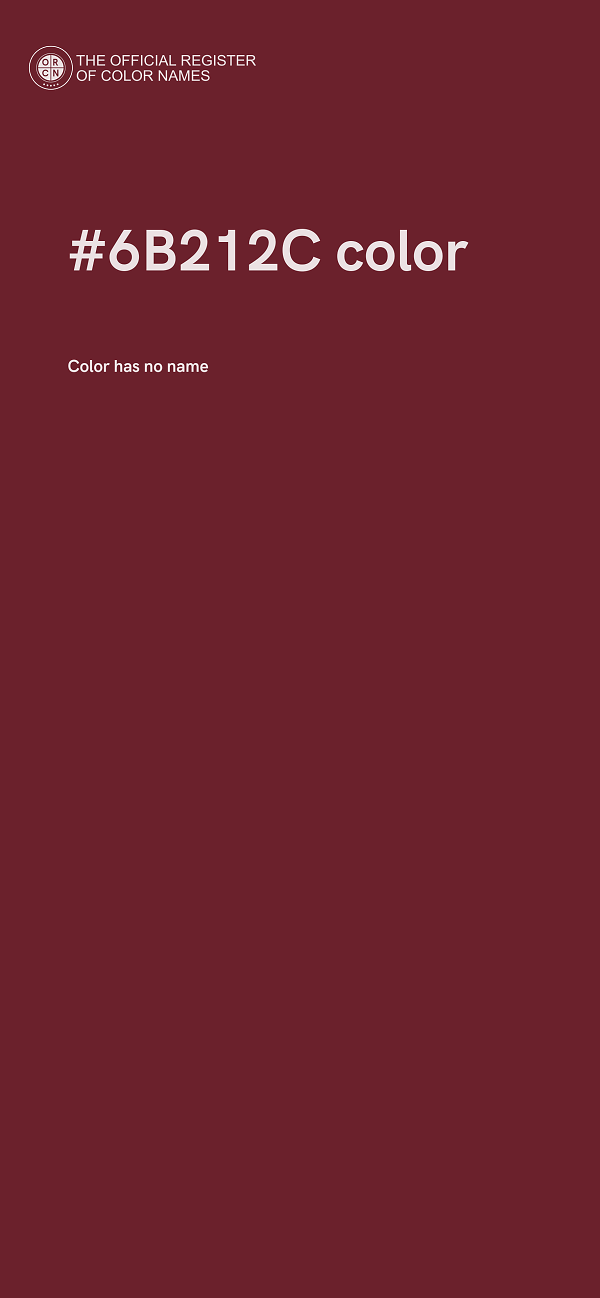 #6B212C color image