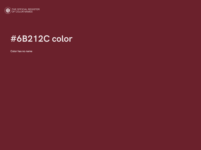 #6B212C color image