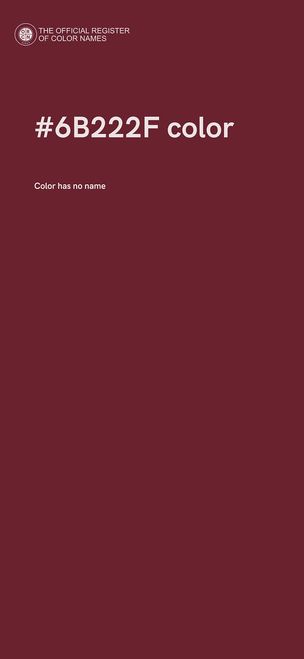 #6B222F color image