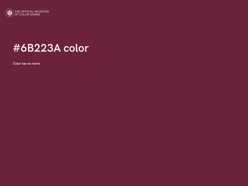 #6B223A color image