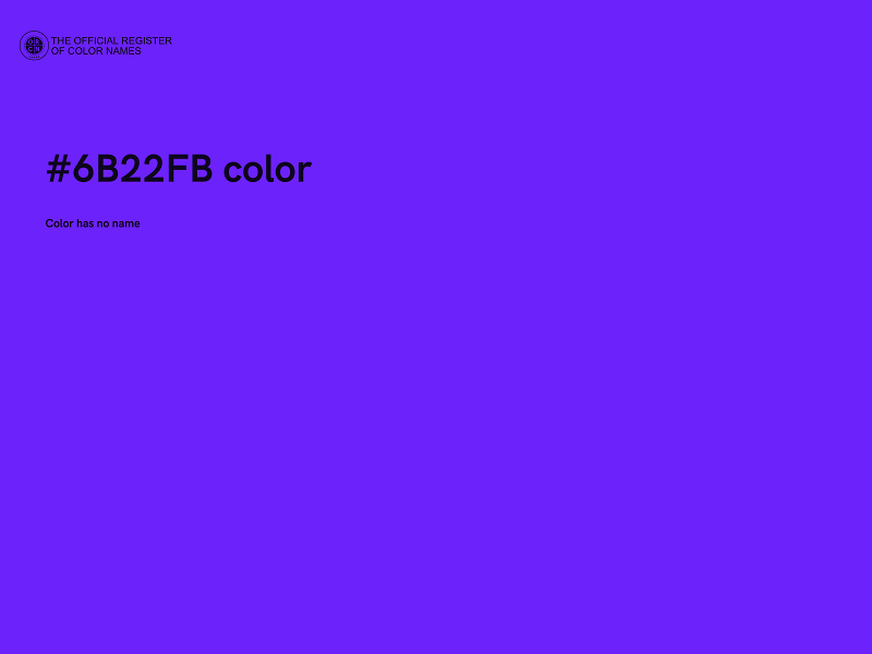 #6B22FB color image