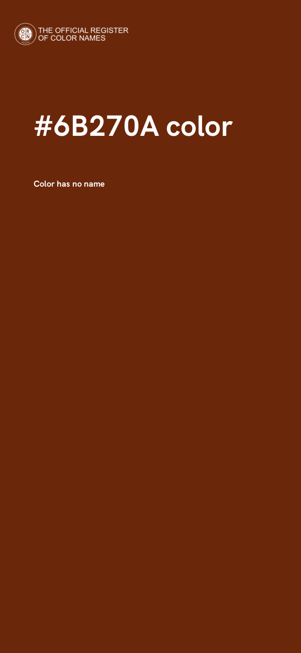 #6B270A color image