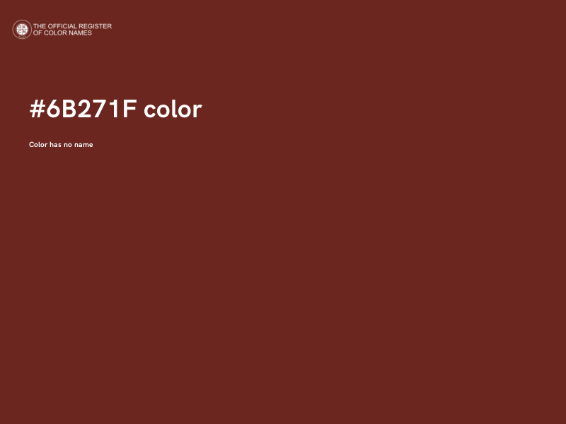 #6B271F color image