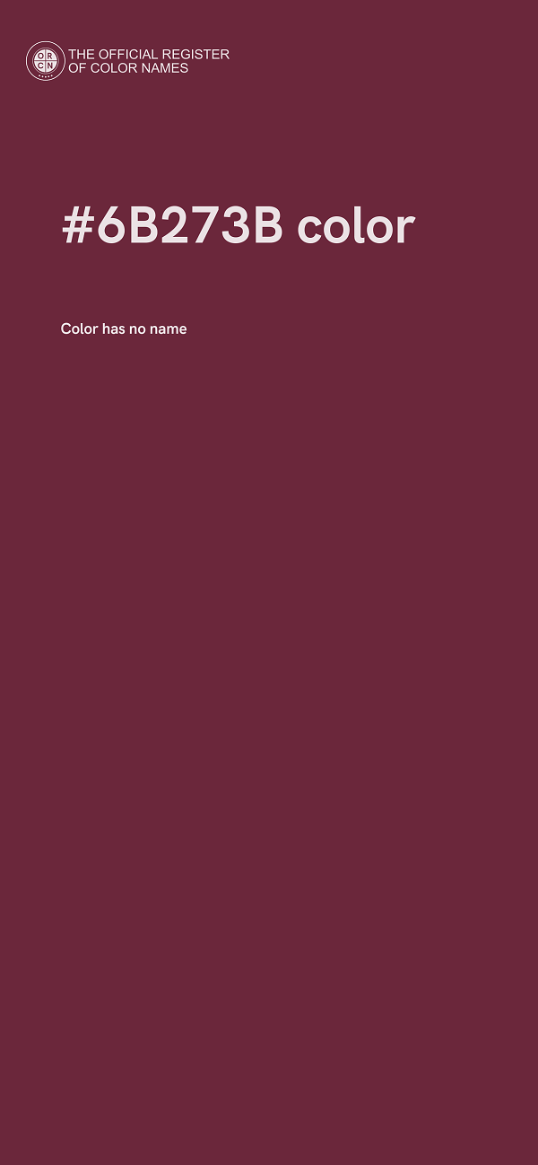 #6B273B color image