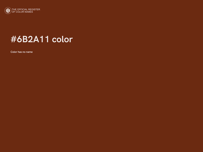 #6B2A11 color image