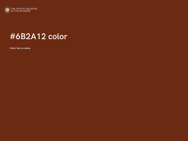#6B2A12 color image