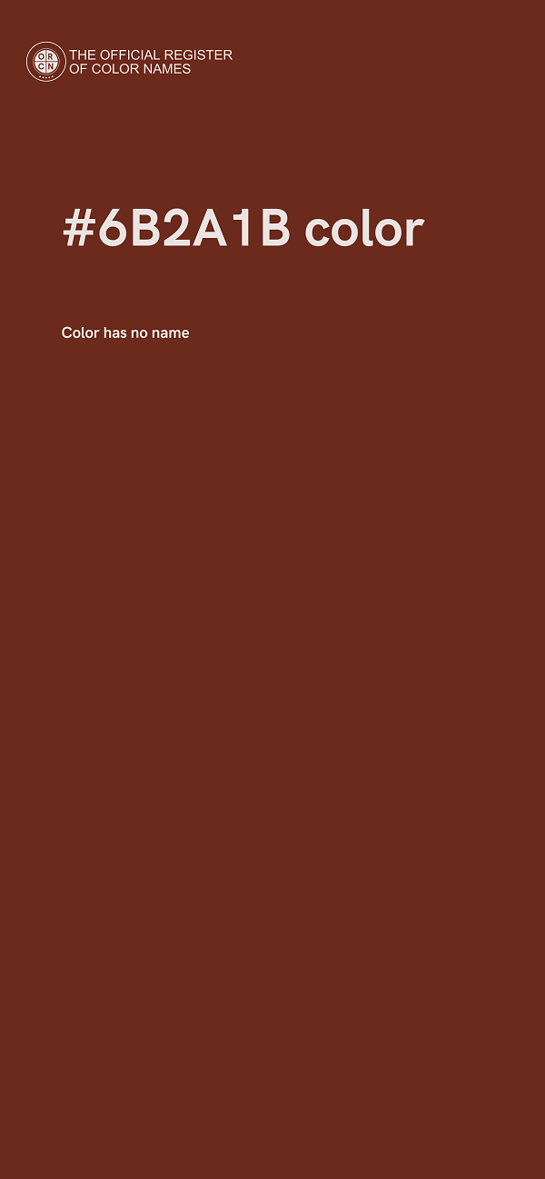 #6B2A1B color image