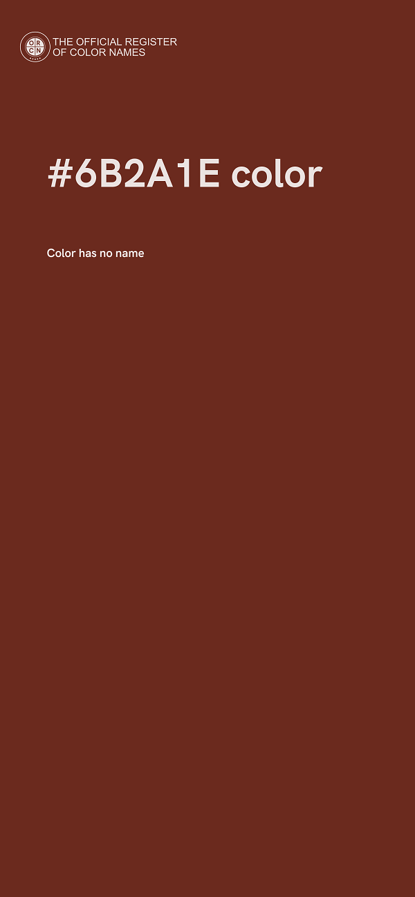 #6B2A1E color image