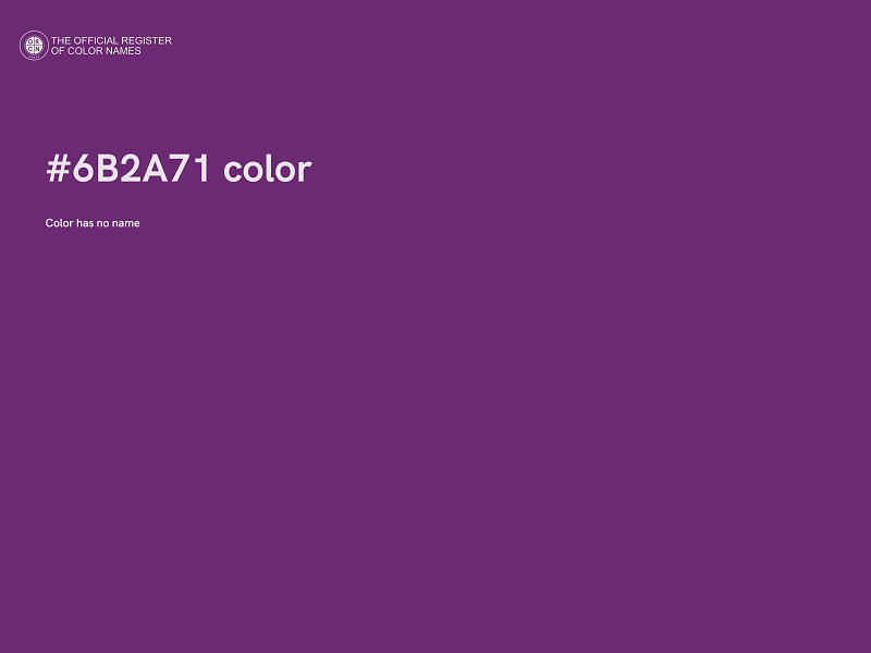 #6B2A71 color image