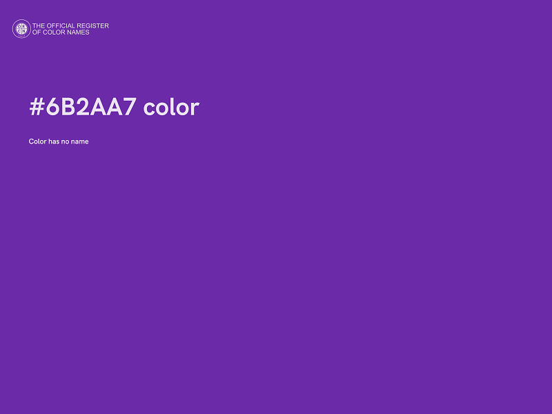 #6B2AA7 color image