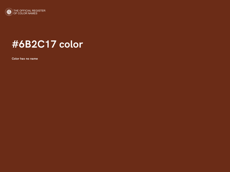 #6B2C17 color image