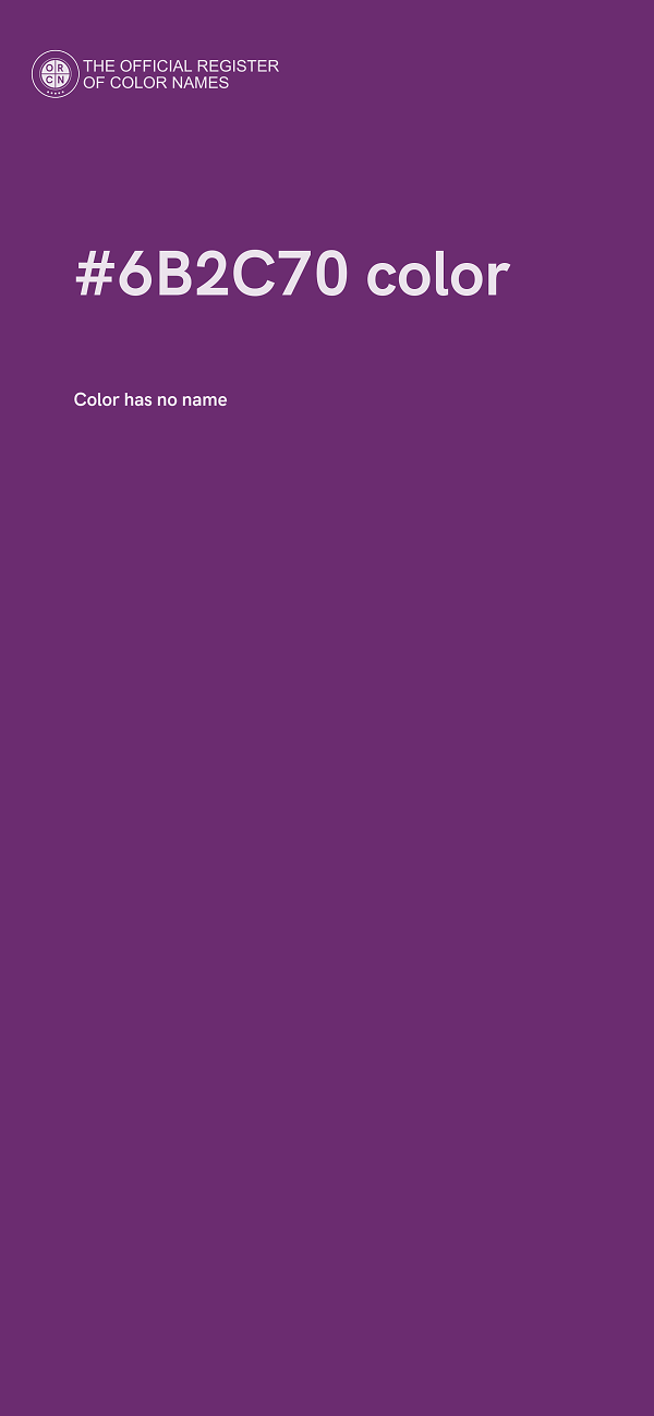 #6B2C70 color image