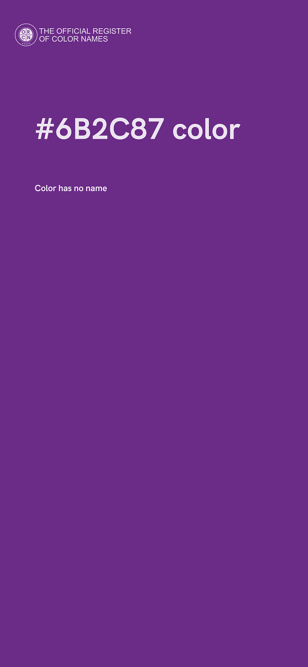 #6B2C87 color image