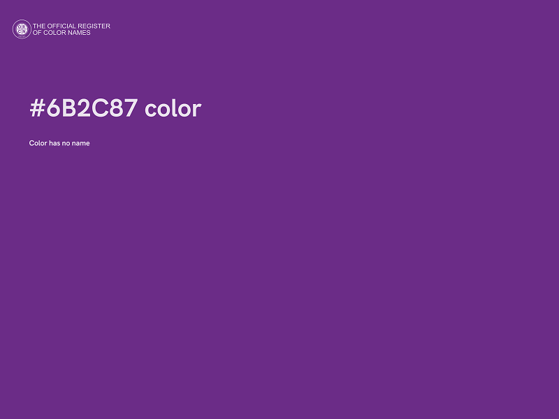 #6B2C87 color image