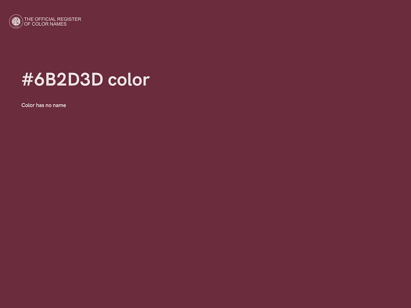 #6B2D3D color image