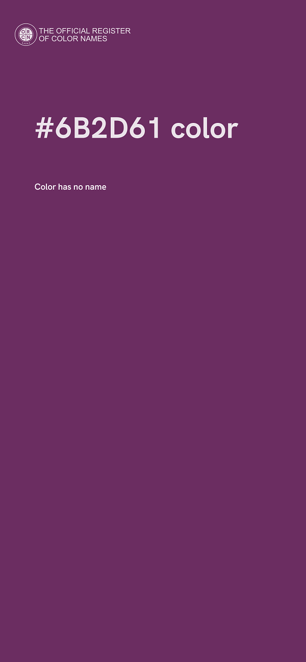 #6B2D61 color image