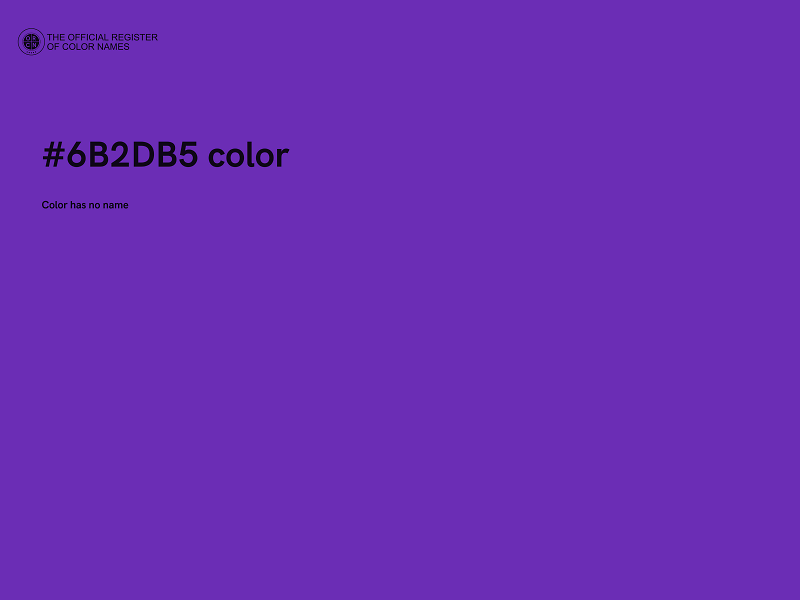 #6B2DB5 color image