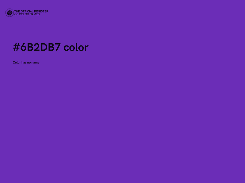 #6B2DB7 color image