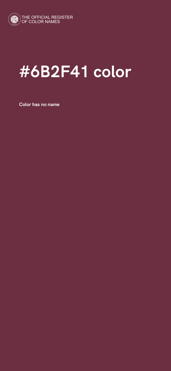 #6B2F41 color image