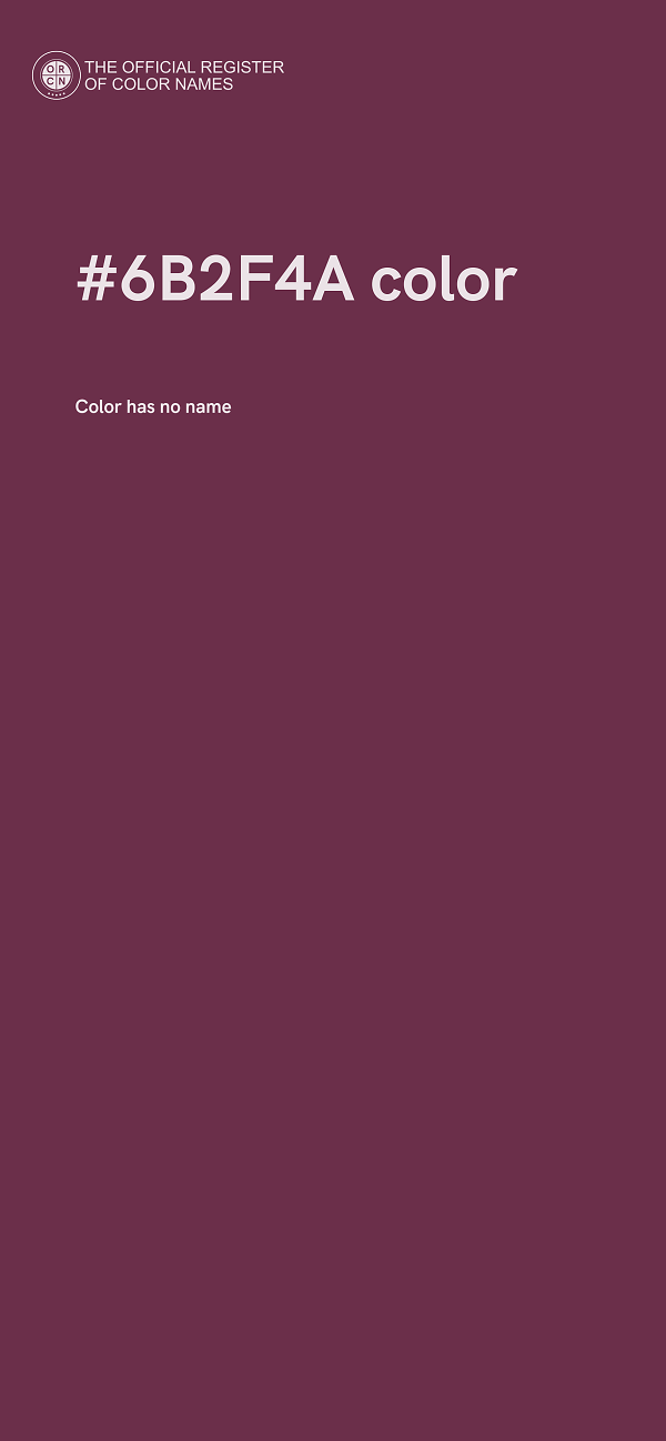 #6B2F4A color image