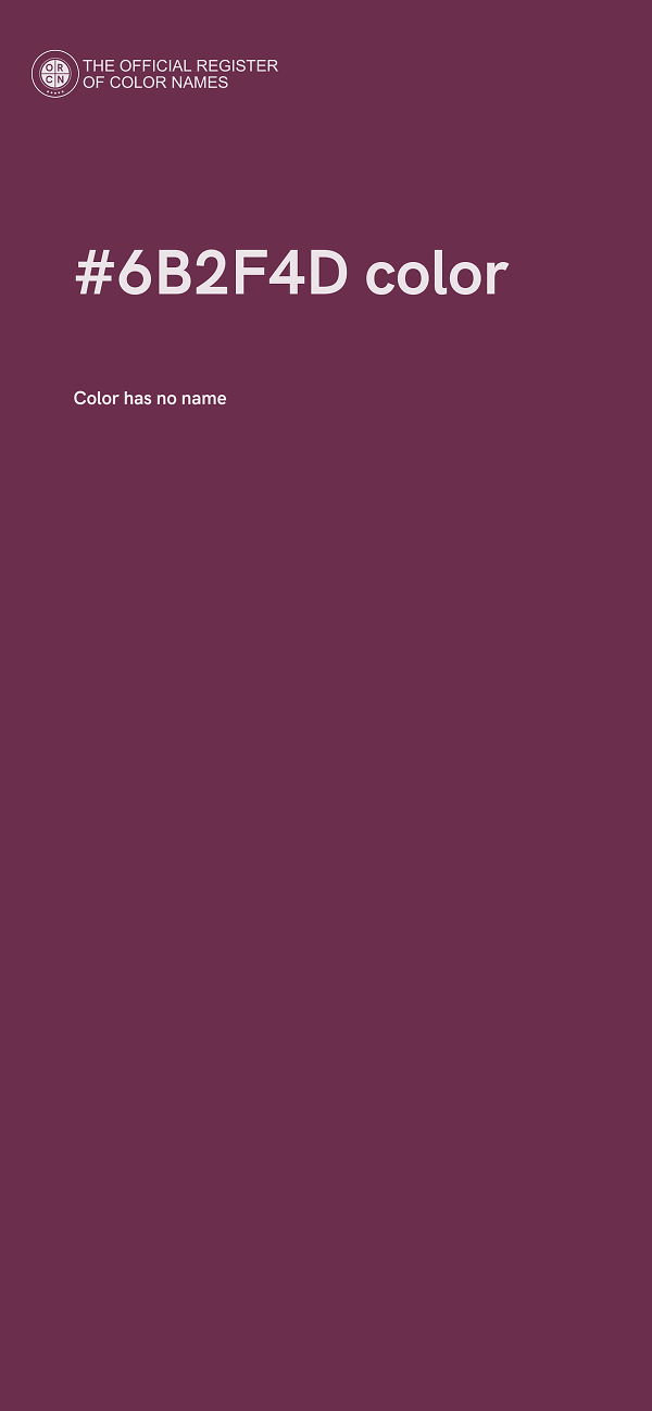 #6B2F4D color image