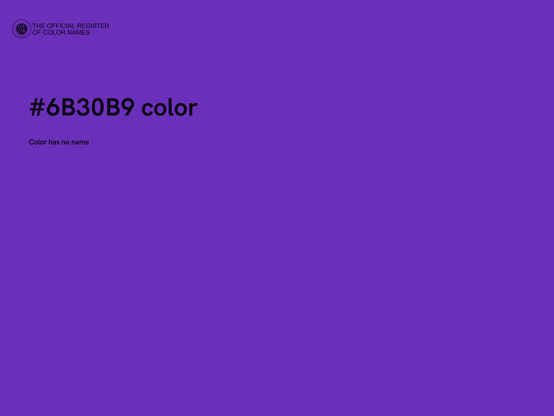 #6B30B9 color image