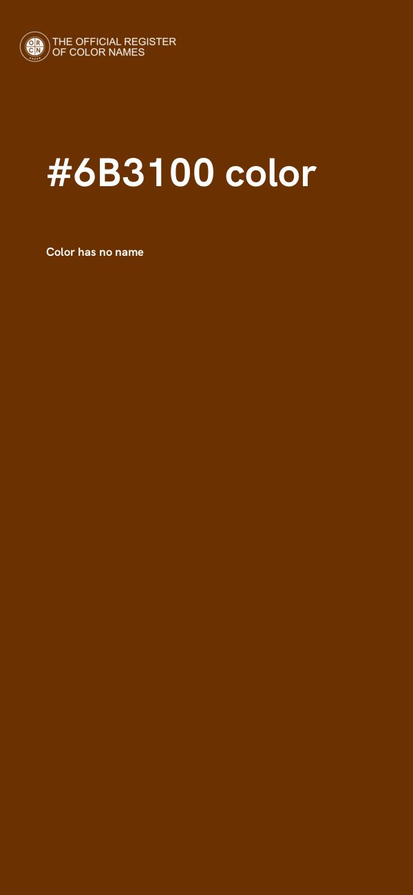 #6B3100 color image