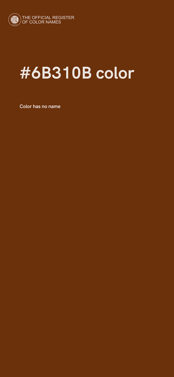 #6B310B color image