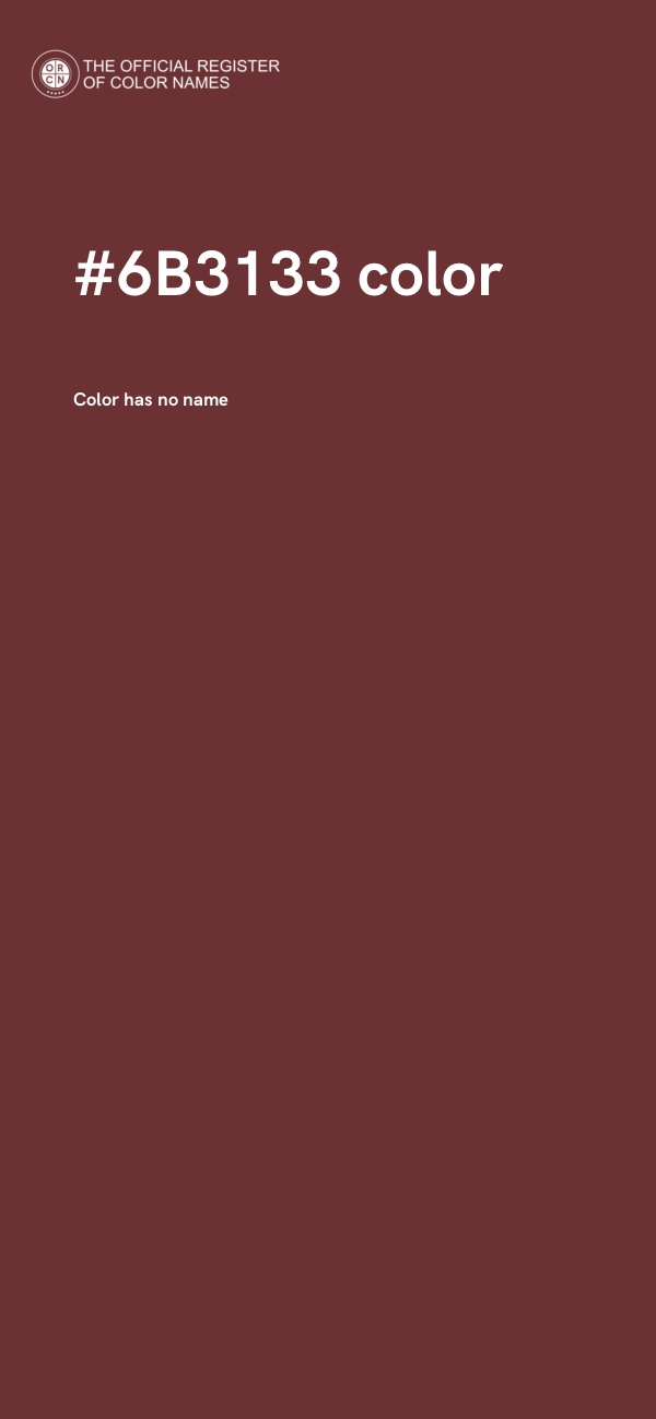 #6B3133 color image