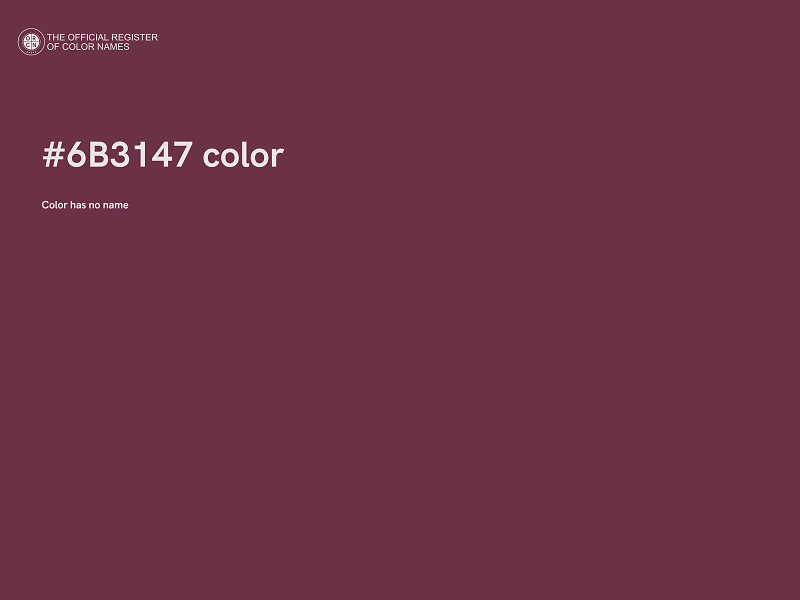 #6B3147 color image