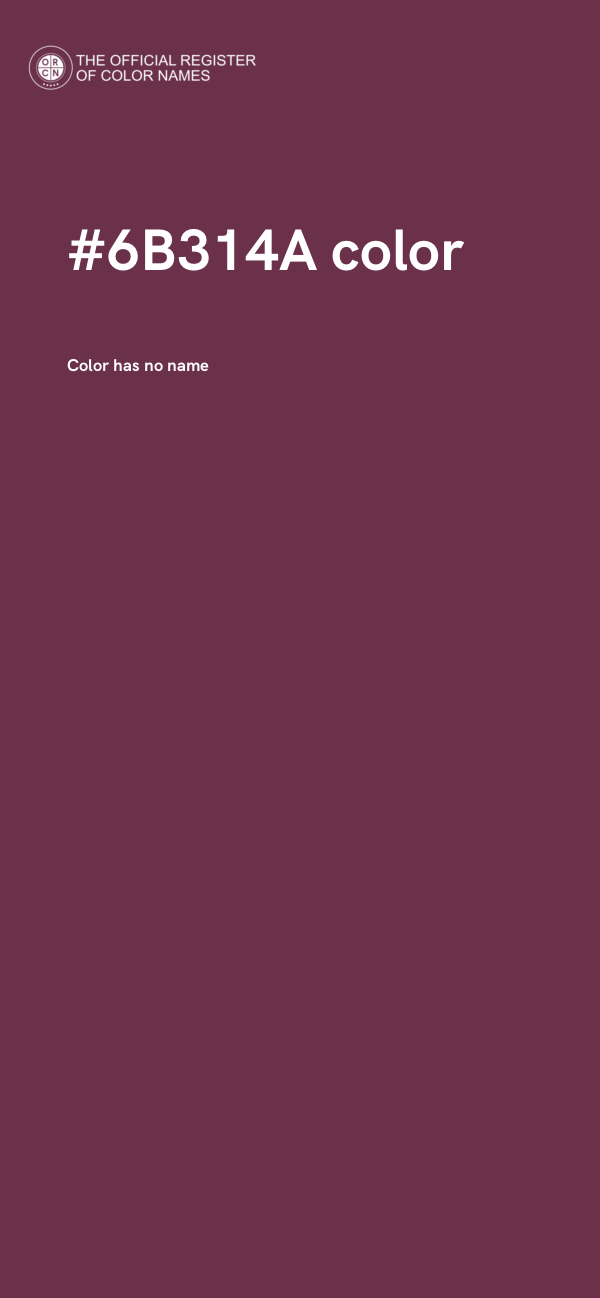 #6B314A color image