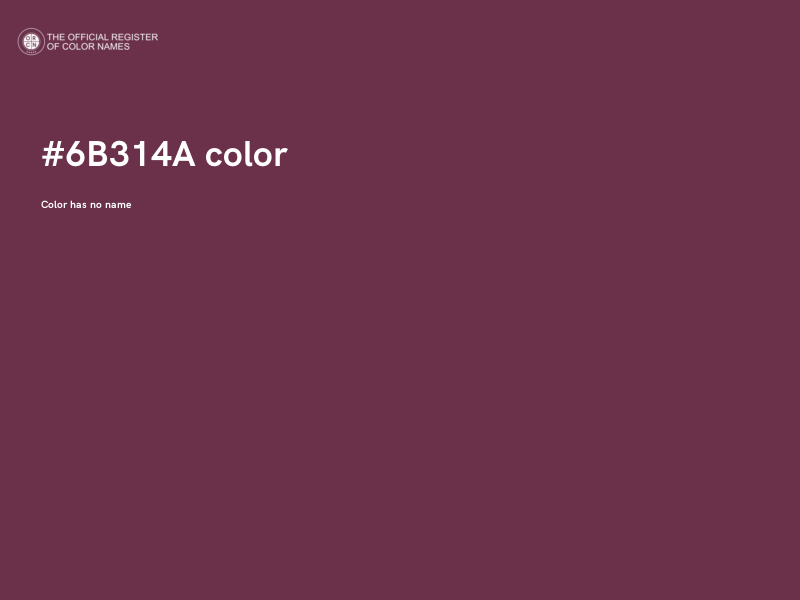 #6B314A color image