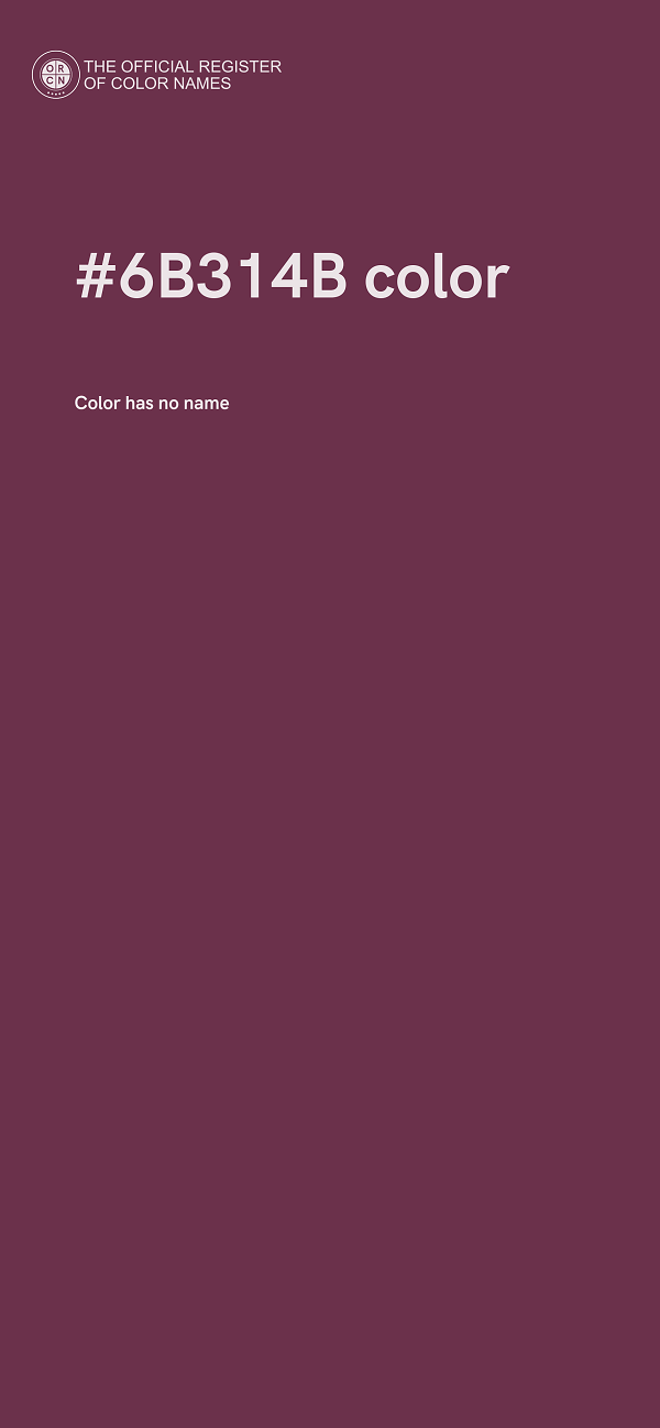 #6B314B color image