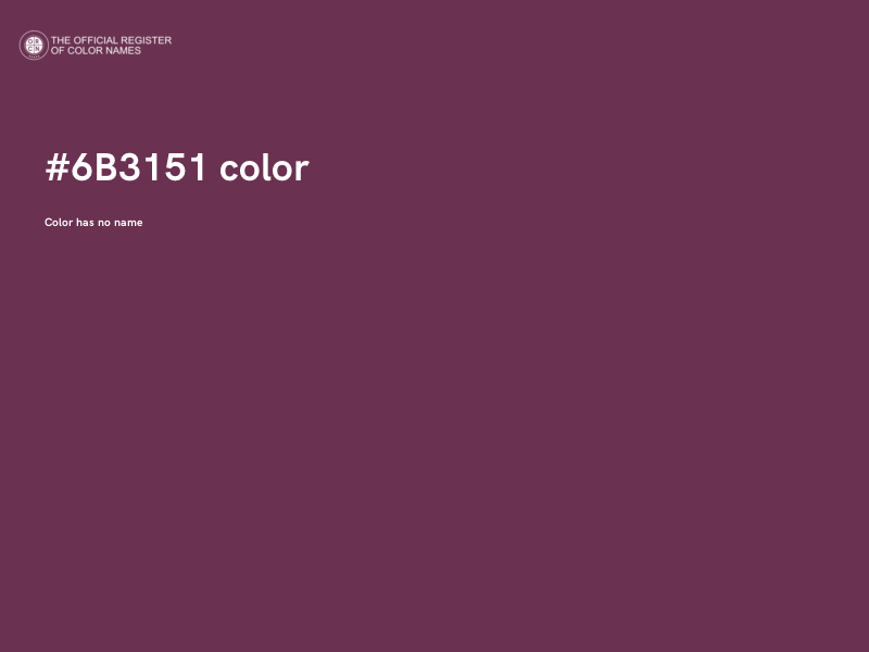 #6B3151 color image