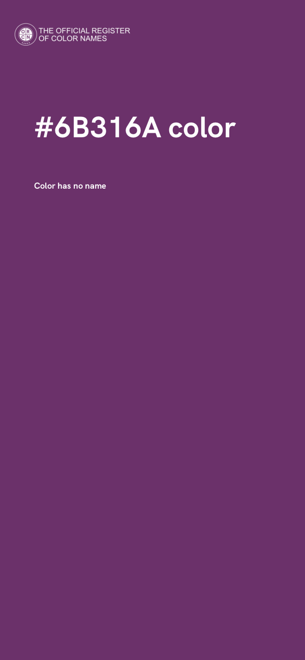 #6B316A color image