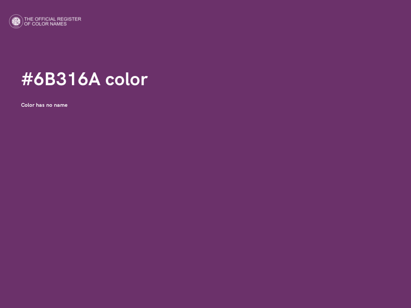 #6B316A color image