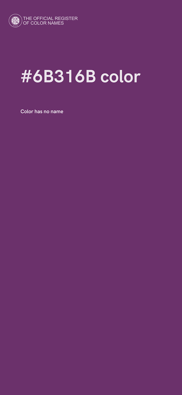 #6B316B color image