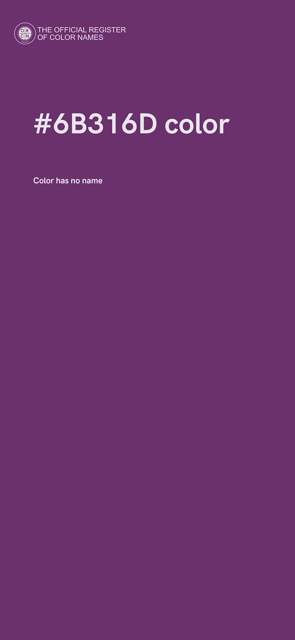 #6B316D color image