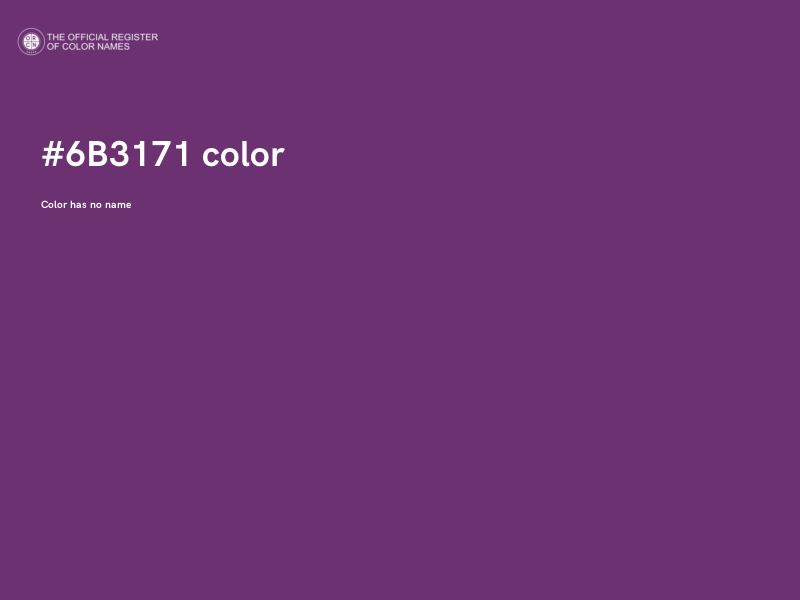 #6B3171 color image