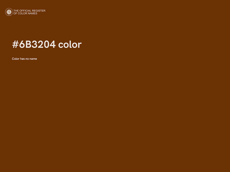 #6B3204 color image